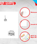 Eight Pack Small Whiteboards Set With Double Sided Dry Erase Surfaces 12 By 9 Inches showing waterproof and smooth edge features.