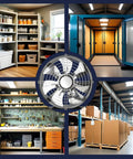 8 Inch Inline Duct Fan With Switch, Low Noise High Airflow Exhaust Vent For Basement Garage Attic And Kitchen displayed with various applications