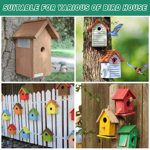 6 Set Heavy Duty Bird House Hanger Brackets Galvanized Steel Weatherproof Mounting Kit With Screws For Easy, No Fuss Hanging And Secure, Stable Placement Of Bird Houses, Nesting Boxes, And Feeders