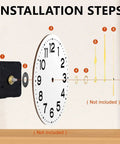 Installation steps for Quartz Clock Movement Replacement Kit DIY Clock Mechanism Repair Part Silent Battery Operated Motor Plug And Play