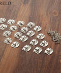Antique Silver Box Hasp Lock Kit 20 Pcs for Jewelry Boxes and Suitcases 24x19mm Durable Iron Hardware Latches