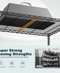 Beefy 3 Tier Adjustable Heavy Duty Metal Shelving Unit With Wire Storage Rack For Garage Pantry Or Workshop Sturdy Steel Shelves That Max Out Your Space Easy Assembly Flexible Tier Heights, black steel rack with heavy load demo