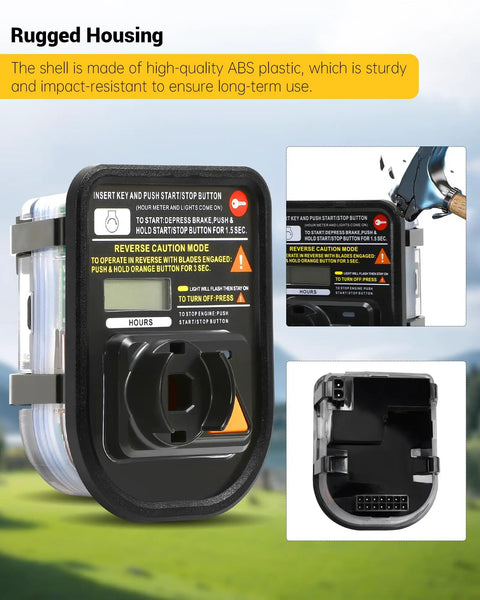 Hour Meter Service Module For Tractor Dash Readout Fits LT42 LT46 XT1 XT2 SLX50 And More Replacement 92506427A 72506427A 72506427 Easy Plug And Play EFI Tractor Upgrade, ABS housing
