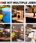 Bi Metal Hole Saw Kit For Metal And Wood, 16 Piece Deep Cut 48 Millimeter Set used on various materials