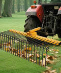 Tow Behind 60 Inch Dethatcher Rake With 21 Steel Tines For Tractors Category 1 Three-Point Hitch Yard Cleanup Attachment