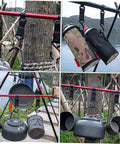 Five Piece Large Outdoor Camping Hook Set, S Shaped Movable Strap Hooks for Quick Hanging camping gear and cookware