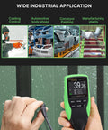 Coating Thickness Gauge Pro Grade For Automotive And Industrial QC With 0.1 Micron Resolution Fe And NFe Auto Detection External Probe For Steel And Aluminum 0 To 1250 Micrometers on coated metal