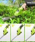 Cordless 2-In-1 Hedge Trimmer And Grass Shears With 180 Degree Rotating Head Lightweight 7.2V for garden trimming
