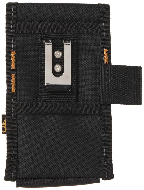 Heavy Duty Poly Tool And Cell Phone Holder Built Tough For Contractors, black pouch with strap, 7x4 inches.