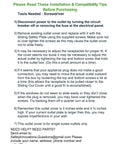Installation instructions for self-closing outlet covers, detailing tools needed and steps for center screw outlets, 3x4.75 in, 6 pack.
