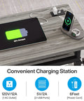 Small Portable Desk With Built In Outlet And USB Ports For Couch Or Bedside Use Height Adjustable Laptop Table