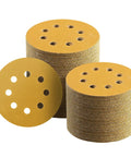 5 Inch 220 Grit Hook And Loop Sanding Discs 8 Hole Dustless Random Orbit Sandpaper For Woodworking And Auto Body Finishing, 100 Pack