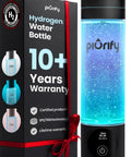 Hydrogen Water Bottle Generator With SPE PEM Technology Delivers 6300 Plus PPB In 3 Cycles Rechargeable 10 Oz Black Bottle