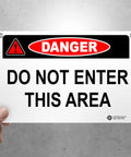 Danger Do Not Enter PVC Safety Sign With Grommets Built Tough For Indoor Outdoor Use Made In USA 10 X 7 Inches Weatherproof And Waterproof