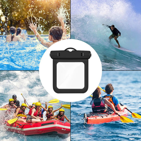 Two Pack Submersible Waterproof Key Fob Case And Small Pouch For Car Keys, Cards, Cash shown for water sports use