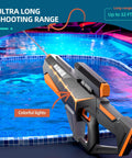 Electric Water Gun For Adults And Kids Auto Filling Squirt Gun With Long Range Epic Power Large Capacity Water Blaster Black