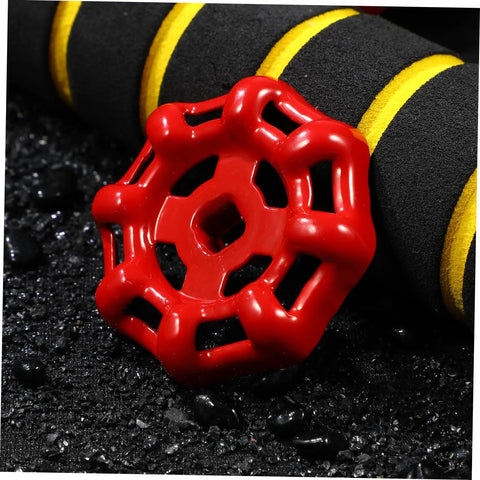 Red cast wheel from 10 Pack Cast Wheel Handles For Water Valves With Flat Bottom Design Heavy Duty Gate Hand Wheel Smooth Polished Surface