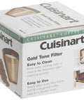 Gold Tone Permanent Coffee Filter For 10 To 14 Cup Cone Coffee Makers That Brew Rich Flavor Fits DCC 1100 1200 2600 box