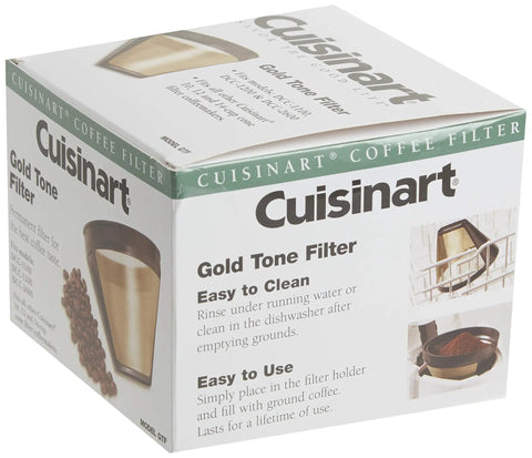 Gold Tone Permanent Coffee Filter For 10 To 14 Cup Cone Coffee Makers That Brew Rich Flavor Fits DCC 1100 1200 2600 box