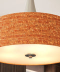 Bulletin 3 Light Pendant With Cork Shade In Brushed Steel Finish Delivers Modern Ambient Lighting For Kitchen Islands