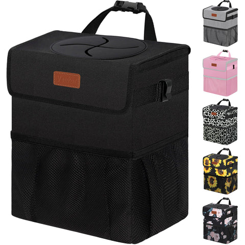 Back Seat Hanging Car Trash Can With Lid Leak Proof Automotive Garbage Bin For Truck SUV Keeps Your Ride Clean And Clutter Free