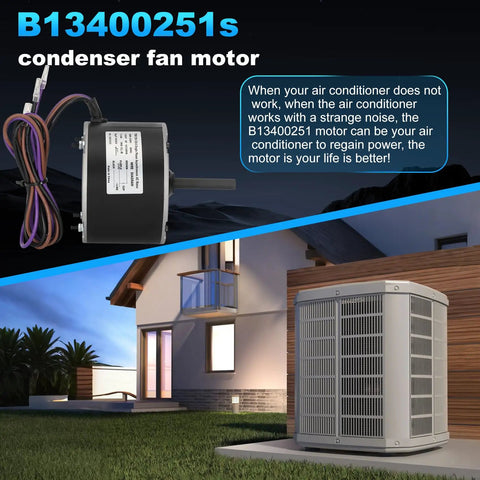 1/6 HP Condenser Fan Motor Replacement Plug And Play Direct Fit Replaces B13400251S And B13400251 for HVAC units
