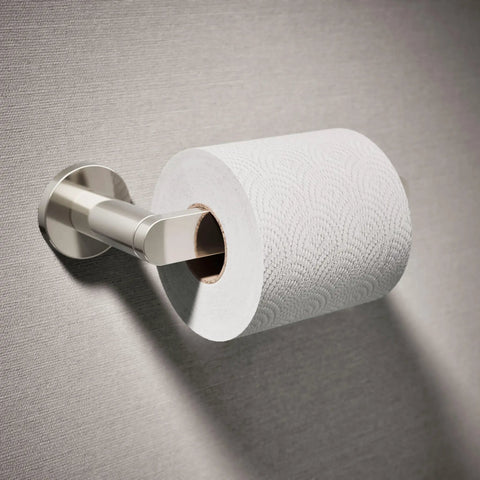 Composed Wall Mounted Pivoting Toilet Paper Holder in Vibrant Polished Nickel with rust resistant finish and easy mounting