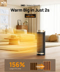 Space Heater With 1500W Power, Thermostat, 70 Degree Oscillation, Five Modes, Remote, 12 Hour Timer, Super Quiet Portable Heater