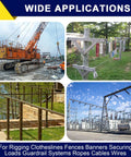 Collage showing applications of 100 Pcs M3 Wire Rope Clip Clamps One Eighth Inch Galvanized U Bolt Saddle Fasteners for securing.
