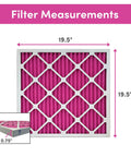 Pet Friendly Air Filter 20x20x1 2 Pack Made In USA Color Changing Odor Removal For Cats And Dogs MERV 8 Exact Size 19.5x19.5x0.75