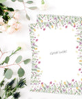 60 Sheets Watercolor Floral Letterhead Paper With Wildflower And Butterfly Border Double Sided Writing Paper For Notes