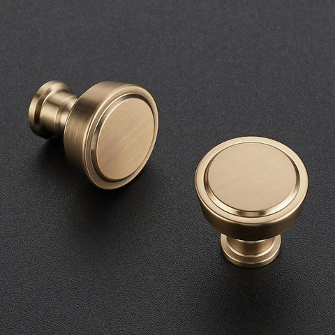 Drop Dead Gorgeous Champagne Bronze Kitchen Cabinet Knobs 30 Pack Heavy Duty Metal Drawer Pulls Solid Build Rust Resistant Finish No Sweat Install Cabinetry Refresh Kit
