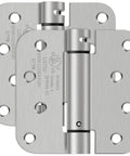 Rock Solid Self Closing Door Hinges Heavy Duty 4 Inch Spring Loaded Build with silver finish for smooth door operation.