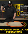 Man demonstrating installation of Ultra Lightweight TPU Inner Tube For Road And Gravel Bikes 700x18-32 With 65mm Presta Valve.
