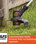 20V Max Weed Wacker Edger And Sweeper Combo With Two Batteries And Charger, Cordless Trimmer And Leaf Blower Kit cutting grass