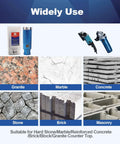 Diamond core drill bit, 1 3/8 in, laser-welded, 5/8-11 thread for granite/marble/stone; dry or wet drilling