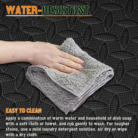 Hand cleaning interlocking EVA foam floor tiles 24x24 inch 0.4 inch thick gym flooring for home gyms garages and basements 12 pack covers 48 square feet shock absorbing easy snap together install with a cloth