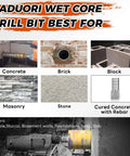 DaduoRi 8-inch wet core drill bit for concrete; diamond core bit with 1-1/4 to 7 thread for masonry, brick, block, stone.