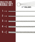 Stainless steel wire needle set from 13 Piece Airbrush Cleaning Kit With Glass Cleaning Pot Jar And Holder 5 Cleaning Needles 5 Cleaning Brushes 1 Wash Needle How To Link Card For Quick Pro Grade Maintenance.