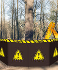 Top Notch Heavy Duty Debris Containment Barrier For Tree Work 4 Panel Safety Barricade Foldable Oxford Fabric Shield