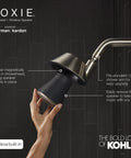 Installing Moxie Showerhead with Built In Bluetooth Speaker, vibrant brushed nickel finish, Harman Kardon sound, IPX7 waterproof