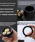 Geared Espresso Leveler And Magnetic Coffee Needle Distributor for 51 54 58mm portafilters showing magnetic design features and structure.