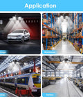 Applications of 160W Garage LED Light With 6 Adjustable Heads And 180 Degree Coverage Deformable Panel in various settings