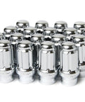 Pack of 20 chrome vanadium Extended Thread Small Diameter Lug Nut 12mm By 1.5 Thread Size for high-performance wheels.
