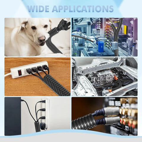 Dope Wire Loom Kit For Vehicle Wiring, flame retardant split tubing set used in various applications