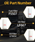 Volvo D13 Filter Kit Direct Replacement For Oil Change With OE Numbers 20972293 21707133 21707132 LF667 X2 LF3654 FF5507