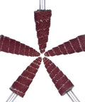 Cone Shape Flap Wheels Set 40 Pieces One Quarter Inch Shank Aluminum Oxide Grit 80, 120, 180, 240, 320 for metal and wood