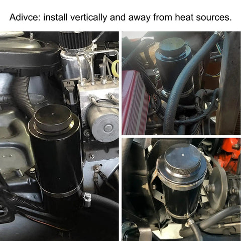 Premium Aluminum Coolant Overflow Tank And Radiator Reservoir Bottle With 800ml Capacity Built Hella Tough For Universal Car installed in engine bay