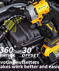 55 Piece Magnetic Impact Nut Driver Set With Deep SAE And Metric Sockets, Quick Release Extension, Pivoting Nutsetter in use