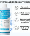 Two Bottle Descaling Kit For Home Espresso Machines With 16.9 Oz Liquid Descaler And 8 Cleaning Tablets, Banish Mineral Build Up And Coffee Oil Residue, Keeps Your Machine Running Smooth And Tasty.